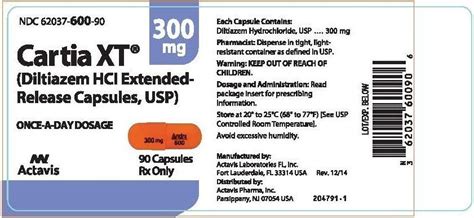 Cartia XT - FDA prescribing information, side effects and uses