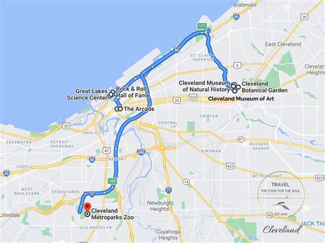 Cleveland Attractions Map | Travel The Food For The Soul