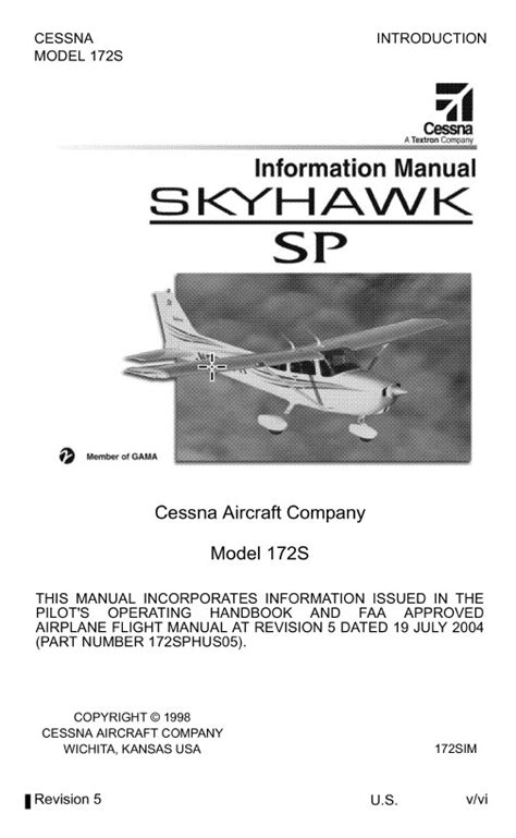 Cessna 172S POH, Skyhawk Information Manual - Helicopter Manuals