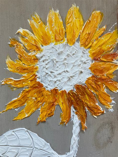 Sunflower Painting 3D Painting Sunflower Hanging 3D | Etsy