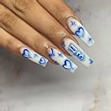 The Best Blue and White Acrylic Nails