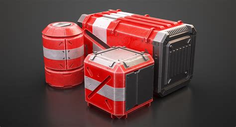 futuristic containers 3d model