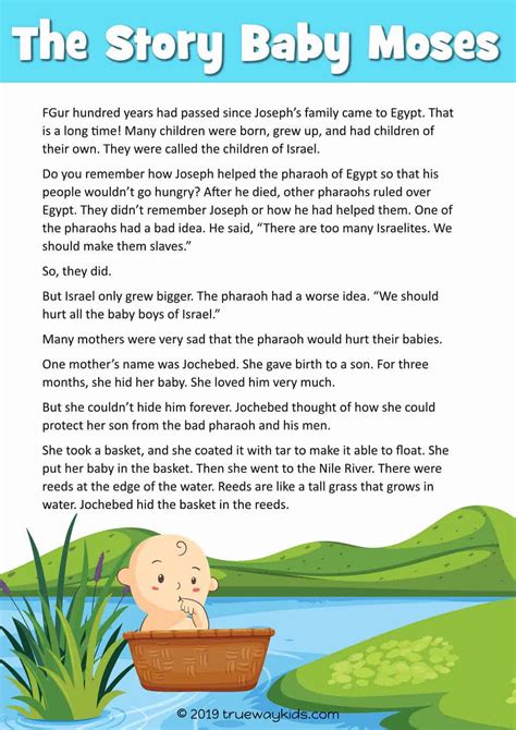 Baby Moses Bible lesson for under 5s - Trueway Kids