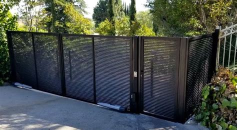 Double Swing Driveway Gate Installation in Encino, CA