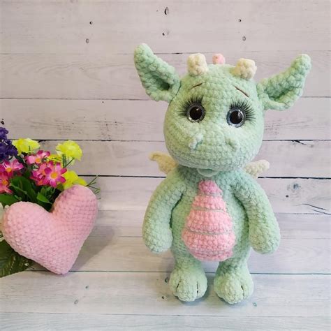 Crochet pattern Dragon plush. Crochet dragon baby Amigurumi | Etsy ...