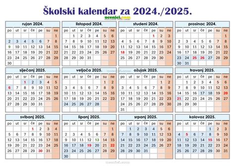 Praznici učenika u školskoj godini 2024./2025. godini - Kad su školski ...