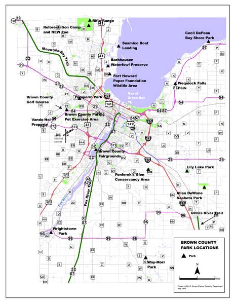 Brown County Parks Map • mappery
