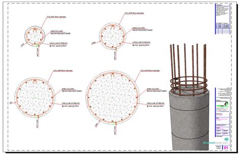 Circular Section Reinforced Concrete Column Details