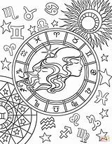 Zodiac Signs Coloring Pages sketch template