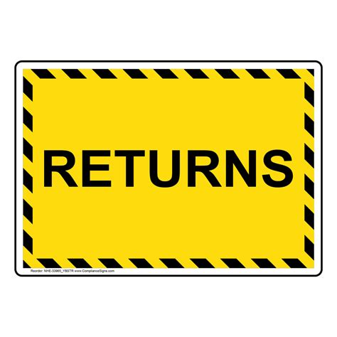 Returns Sign NHE-33965_YBSTR