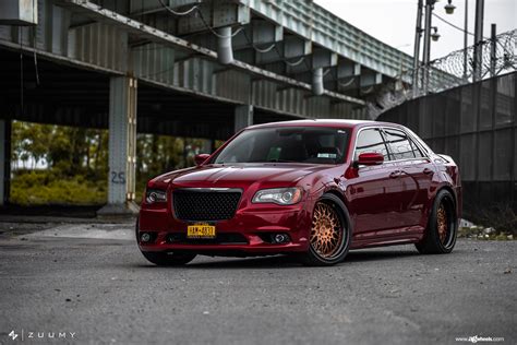 Bloody Red Chrysler 300 SRT on Bronze Avant Garde Rims — CARiD.com Gallery