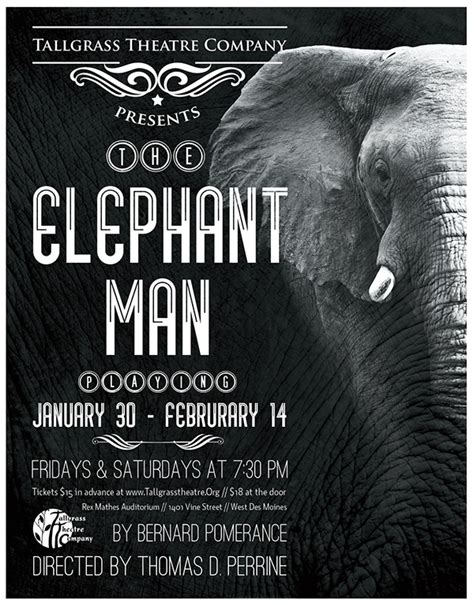 The Elephant Man Theatre Poster on Behance