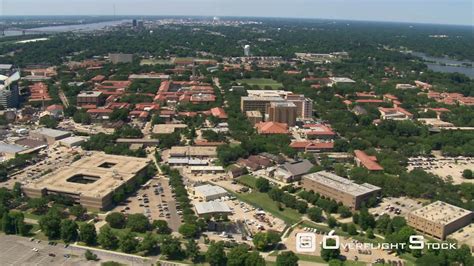 OverflightStock | Wide orbit of LSU campus in Baton Rouge, Louisiana. Aerial Stock Footage