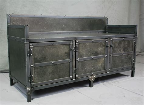 Industrial Style Bench with Storage – Combine 9 | Industrial Furniture