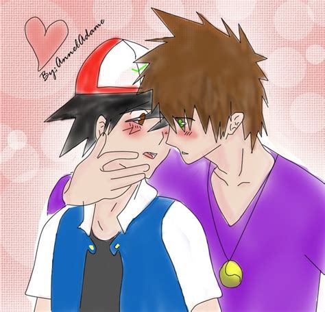 Ash x Gary. by AnnelAdame on DeviantArt