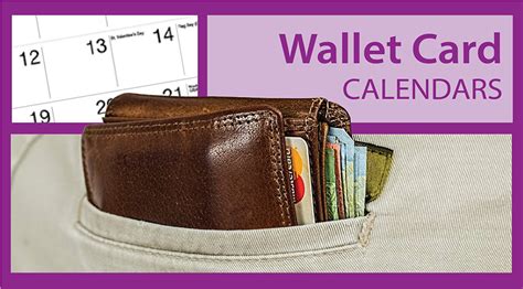 Wallet Calendars | Personalized Wallet Calendar at ValueCalendars | Custom Credit Card Size ...