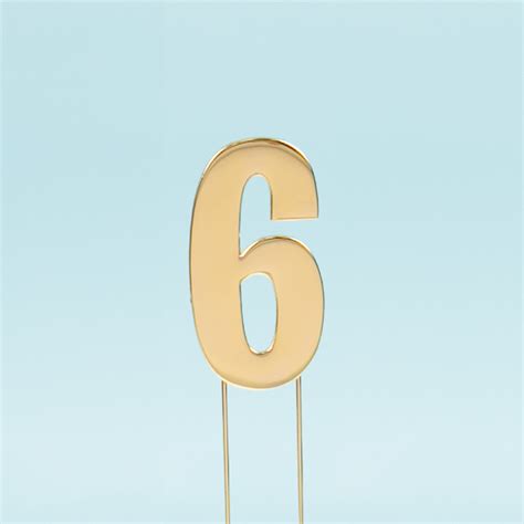 BOLD Cake Topper - GOLD NUMBER 6 | Bake Group