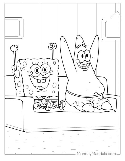 Spongebob And Patrick And Squidward Coloring Pages