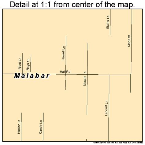 Malabar Florida Street Map 1242625