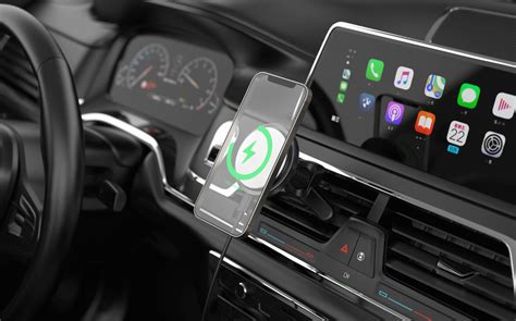 Qi2-certified Wireless Car Charger Mount 15W Fast Magnetic Charging ...