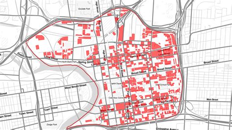 Map: Downtown Columbus is more than 25% parking - Axios Columbus