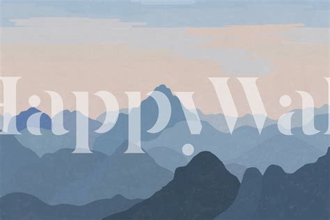 Pastel Sunset over Mountains Wallpaper - Happywall