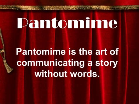 Pantomime Powerpoint