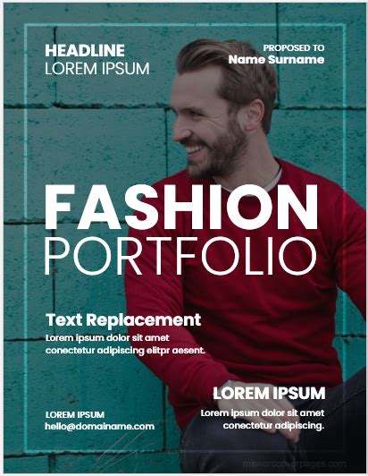 Fashion Portfolio Cover Page Templates | Download Edit Print