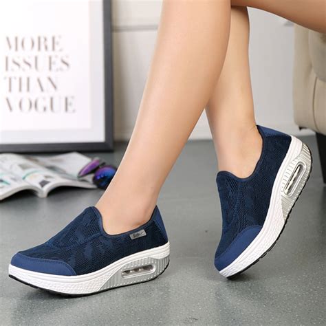 Rocker Sole Shoes Women Slip On Sport Casual Running Canvas Shoes - US$24.99