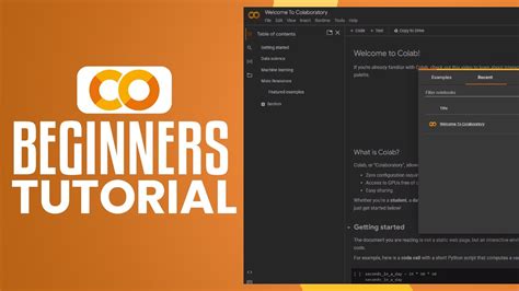 Google Colab Tutorial 2024 | Step by Step For Beginners - YouTube