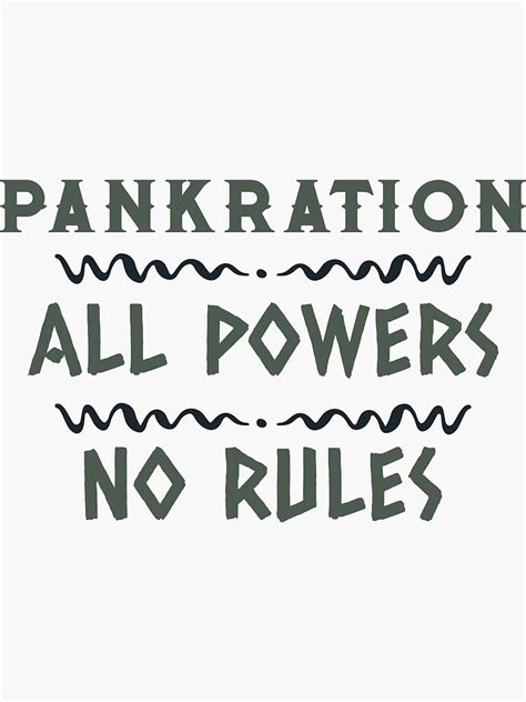 "Pankration all powers no rules" Sticker for Sale by SVDesignatVasil ...