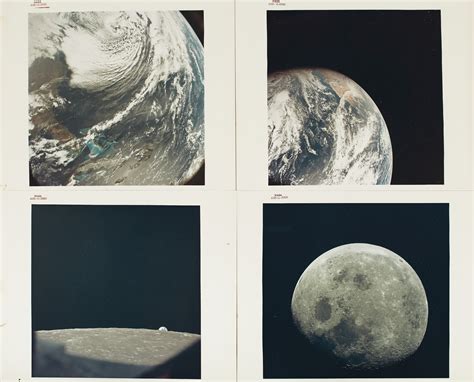 EARTH RISE – Apollo 8 crew. Four photographs. 1968.