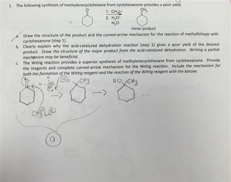 Solved The following synthesis of methylenecyclohexane from | Chegg.com