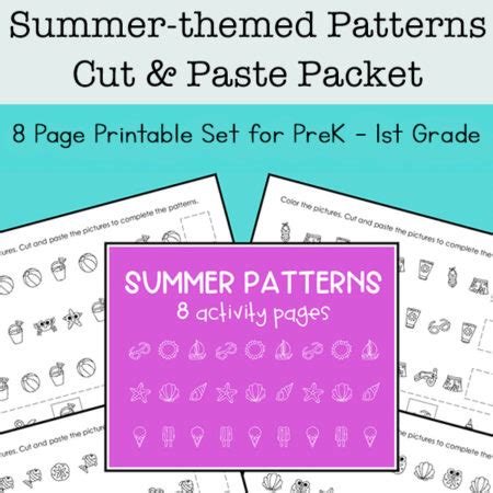 Summer Math Patterns Printables Set