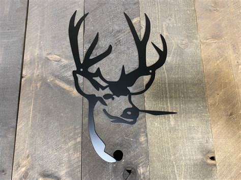 Deer Metal Art Wall Hanging, Deer Hunter Gift, the Great Outdoors, Deer Metal Wall Accent, Buck ...