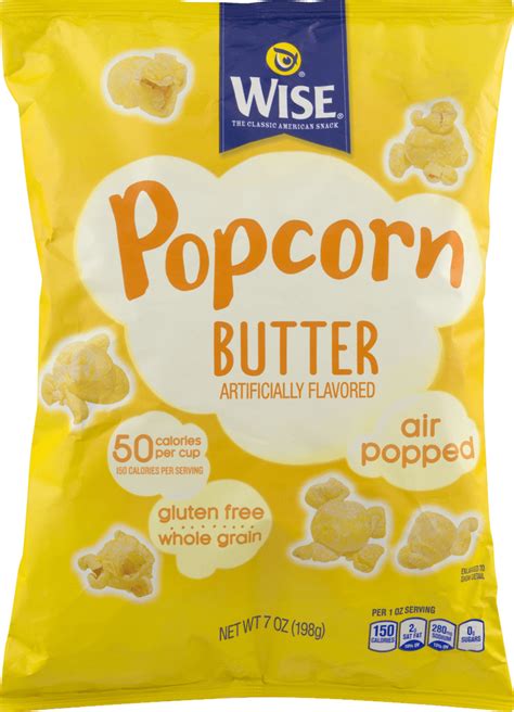 Wise Foods Air Popped Butter Popcorn 6 oz. Bag (3 Bags) - Walmart.com