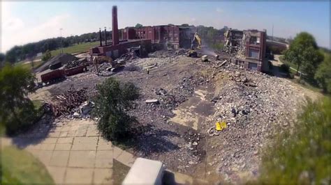 Detroit Redford High School Demolition Meijer Aerial Video - YouTube