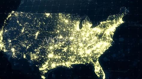 USA Map Night at Light HD Fast Download 19227267 Videohive Motion Graphics