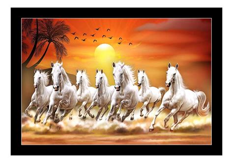 Seven Horses Painting, wall painting in Noida , Tripathi Wall Frames & Paintings | ID: 21783923362