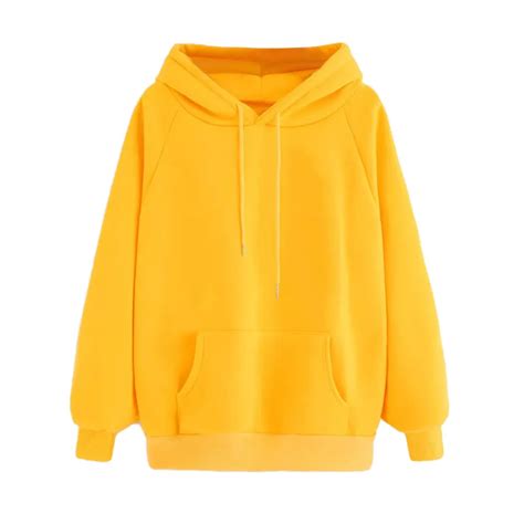 Aliexpress.com : Buy Spring Autumn Yellow Hoodies Women Fashion Long Sleeve Sweatshirt Hooded ...