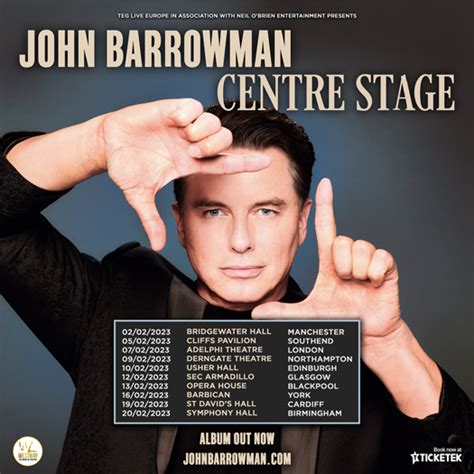 UK Concert Tour 2023 - John Barrowman Official Site