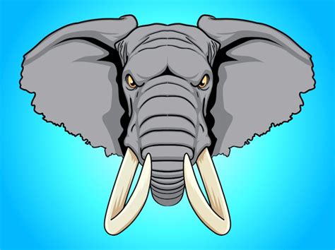 Angry Elephant Cartoon - Clip Art Library in 2022 | Elephant face ...