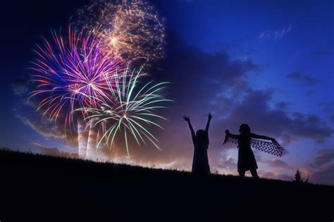 Free Images : silhouette, night, celebration, cheering, fourth of july ...