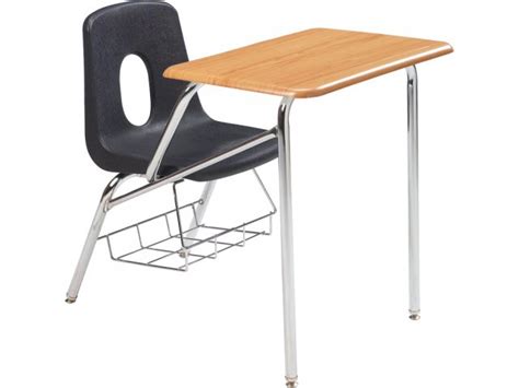 Poly Student Chair Desk - WoodStone Top 18"H, Student Chair Desks