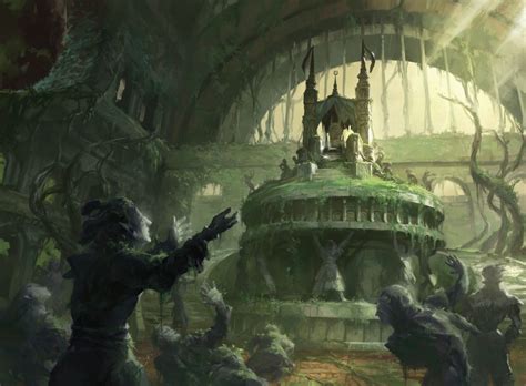 Overgrown Tomb MtG Art from Guilds of Ravnica Set by Yeong-Hao Han - Art of Magic: the Gathering