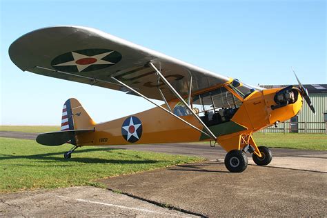 Piper J-3C -65 Cub (Modified)" 16037" U.S Army G-BSFD - a photo on ...