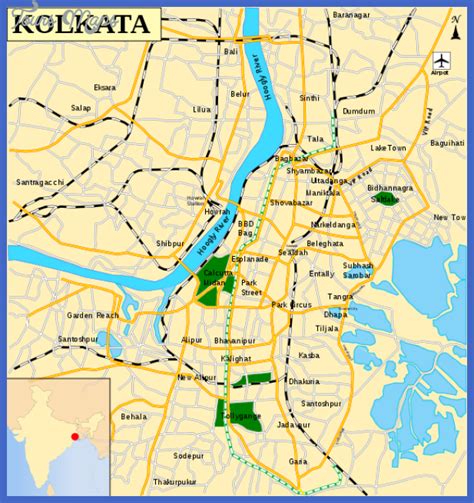 Kolkata Map - ToursMaps.com