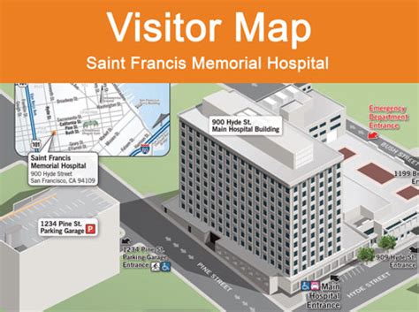 Maps, Directions & Parking | Saint Francis Memorial Hospital | Dignity ...