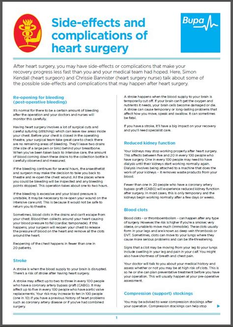 Side-Effects and Complications of Heart Surgery | CTSNet