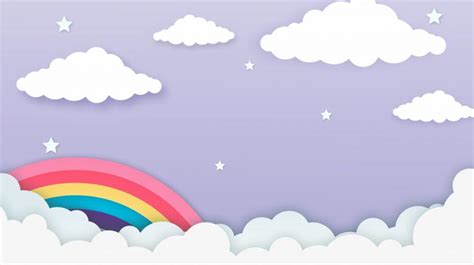 Kawaii Rainbow Cloud Wallpaper - Parketis